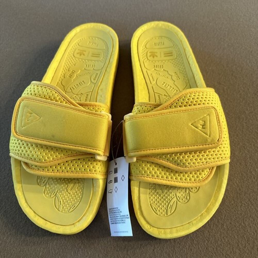 Adidas Originals Pharrell Yellow Chancletas HU Boost Slides M 7 W 8 Ho4407